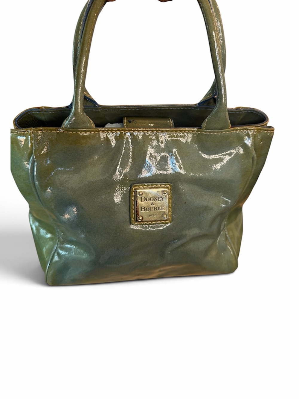 Dooney & Bourke Olive Green Patent Mini Tote
